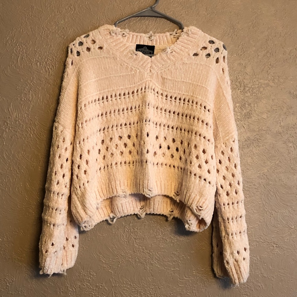 • Angie Chenille Cropped Sweater •